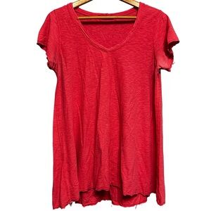 Casual Red Women's Top